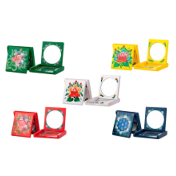 Fatükör, kézzel festett, kék (1db)