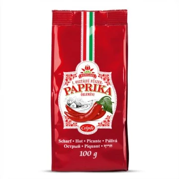I. osztályú fűszerpaprika őrlemény erős 100g BOPP tasakban