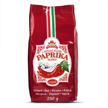 I. osztályú fűszerpaprika őrlemény erős 250g BOPP tasakban