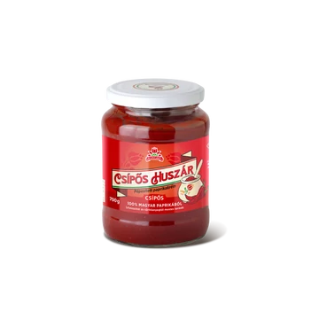 CSÍPŐS HUSZÁR Pépesített paprikakrém csípős 700 g üveges
