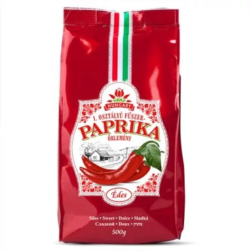 I. osztályú fűszerpaprika őrlemény édes 500g BOPP tasakban