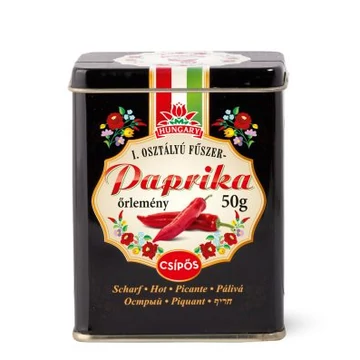 Fűszerpaprika őrlemény fém díszdobozban 50 g csípős (fekete)