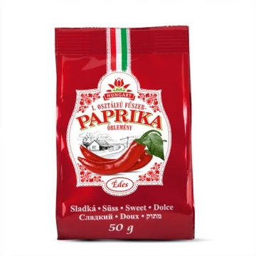 I. osztályú fűszerpaprika őrlemény édes 50g BOPP tasakban