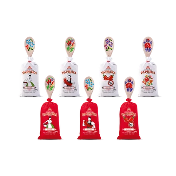Füst ízű fűszerpaprika őrlemény édes 1x100g vászonzsákban fakanállal