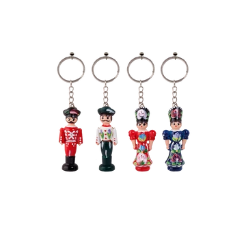 Kulcstartó lány, piros (1 db)