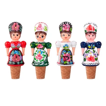 Parafa dugó, fababa forma lány (fehér szín, 1 db)