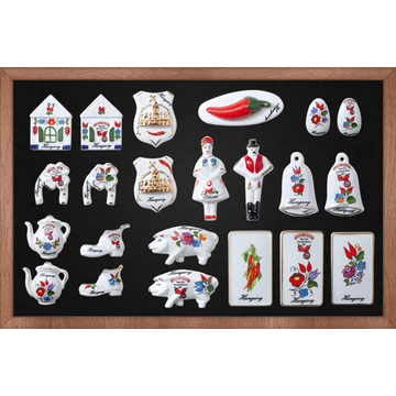 Porcelán hűtőmágnes, malac (1db)