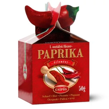 Paprikás piros díszdoboz 1x50g csípős fűszerpaprika őrlemény