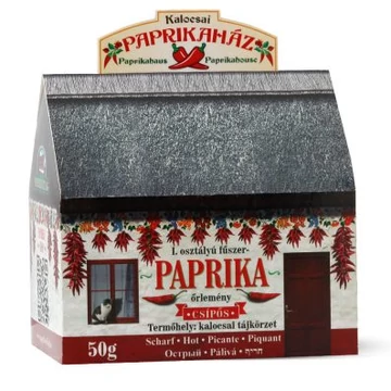 Díszdobozos paprikaház 1x50g csípős fűszerpaprika őrlemény