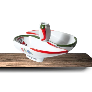 Porcelán festett 2-es sótartó