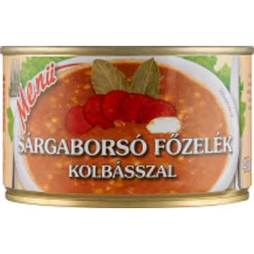 Sárgaborsó Főzelék Kolbásszal 400g (Menü)