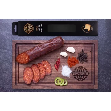 Tóalmási CSÍPŐS kézműves Sertés szalámi díszdobozban (420g)