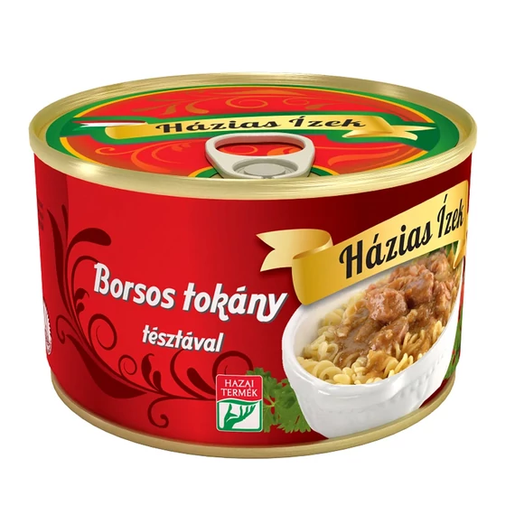 Borsos tokány tésztával 400g