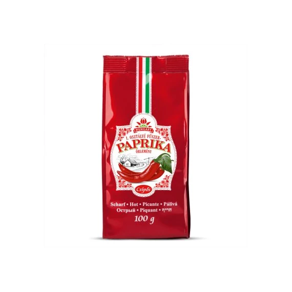 I. osztályú fűszerpaprika őrlemény erős 100g BOPP tasakban