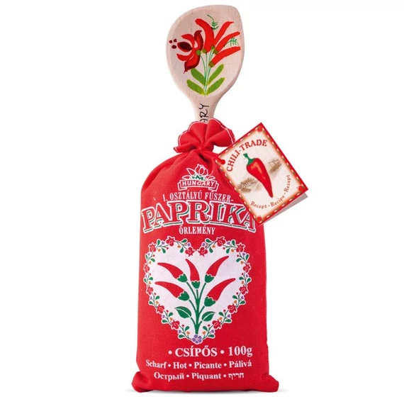 I. osztályú fűszerpaprika őrlemény fakanállal erős 1X100g vászonzsákban
