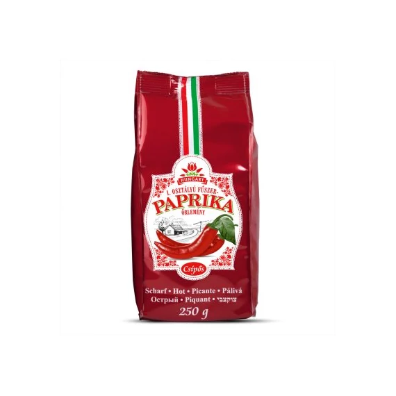 I. osztályú fűszerpaprika őrlemény erős 250g BOPP tasakban
