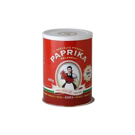 I. osztályú fűszerpaprika őrlemény édes füst ízű 400 g dobozban