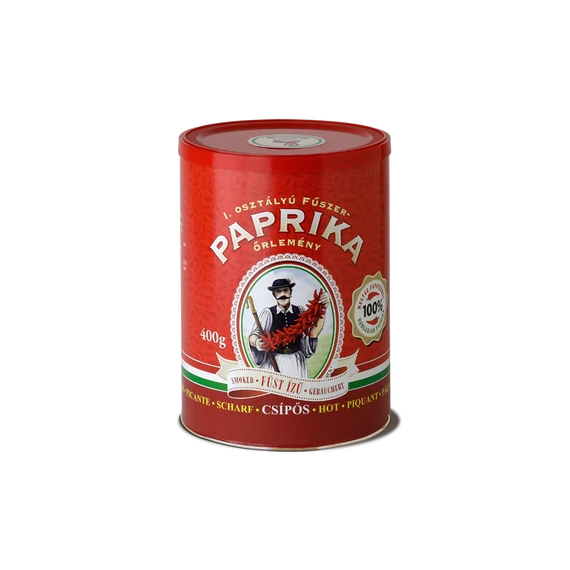 I. osztályú fűszerpaprika őrlemény csípős füst ízű 400 g dobozban