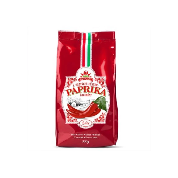 I. osztályú fűszerpaprika őrlemény édes 500g BOPP tasakban