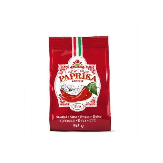 I. osztályú fűszerpaprika őrlemény édes 50g BOPP tasakban