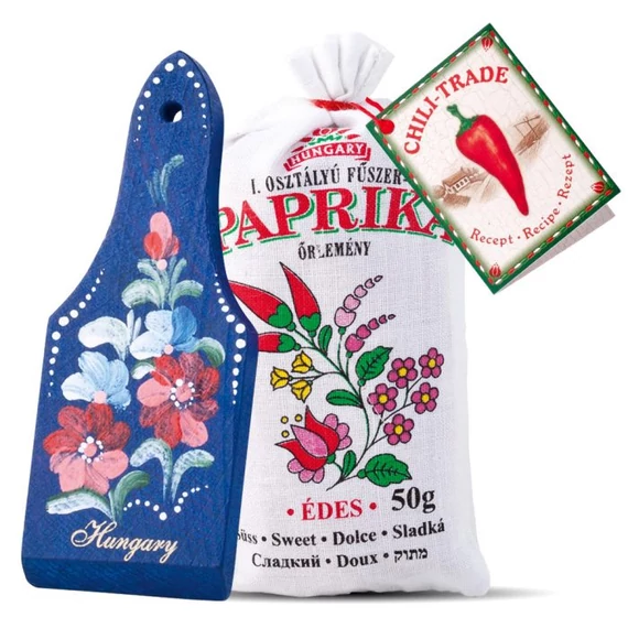 Fűszerpaprika őrlemény édes 50g vászonzsákban mini deszkával