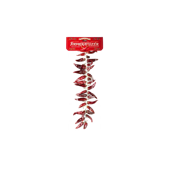 Csomagolt paprikafűzér 100 g (3 fajta paprikából: ceruza, hatvani, cseresznye)