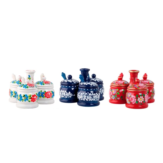 Festett 3-as sótartó, piros (1 db)