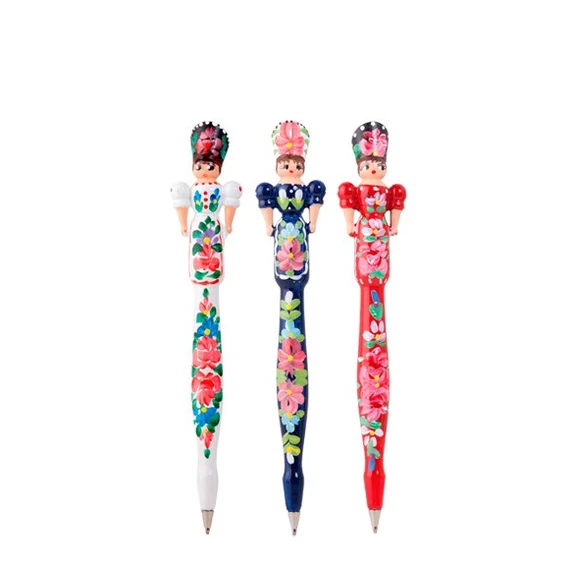 Festett fa toll, lány, fehér (1 db)