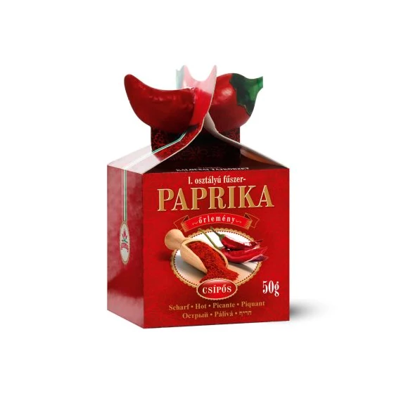 Paprikás piros díszdoboz 1x50g csípős fűszerpaprika őrlemény