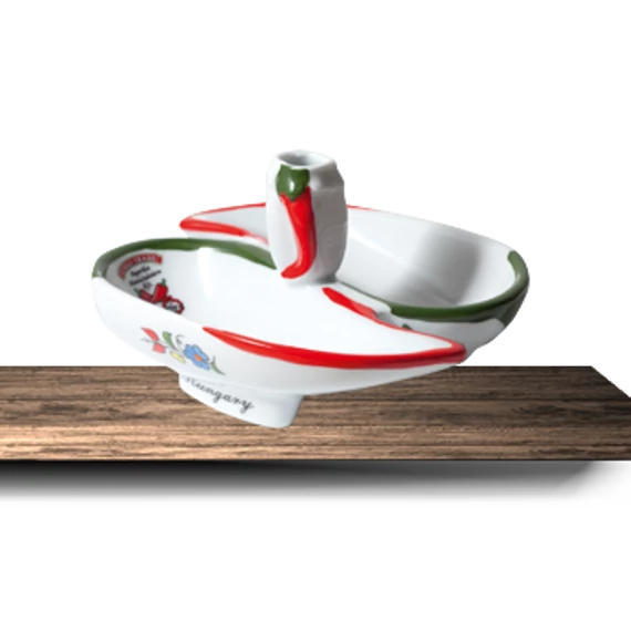 Porcelán festett 2-es sótartó