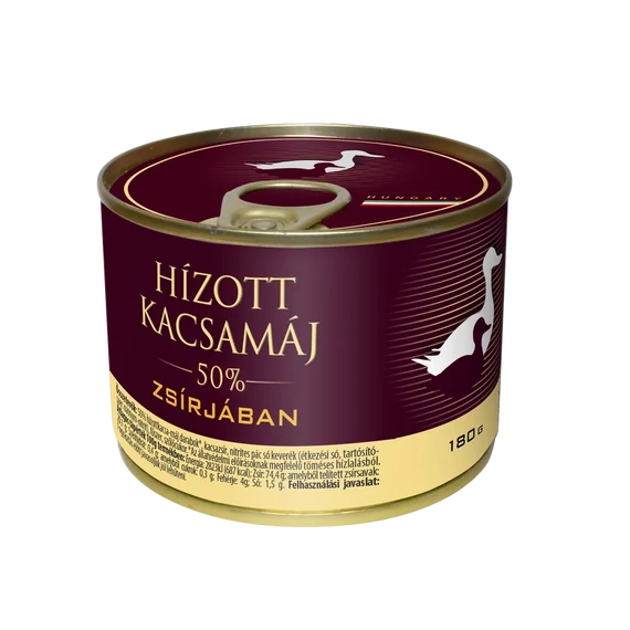 Hízott Kacsamáj zsírjában, 180g (konzerv)