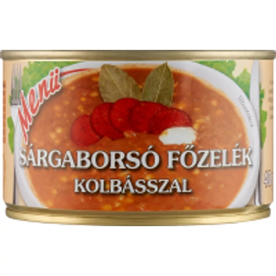 Sárgaborsó Főzelék Kolbásszal 400g (Menü)