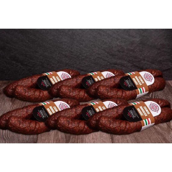 Tóalmási Csemege Füstölt Mangalica Szárazkolbász Csomag Nitritmentes 6 pár