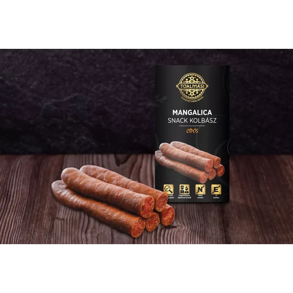 Tóalmási Csípős Mangalica Snack Kolbász 150g/csomag 