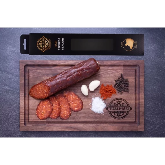 Tóalmási CSEMEGE kézműves Sertés szalámi díszdobozban (420g)