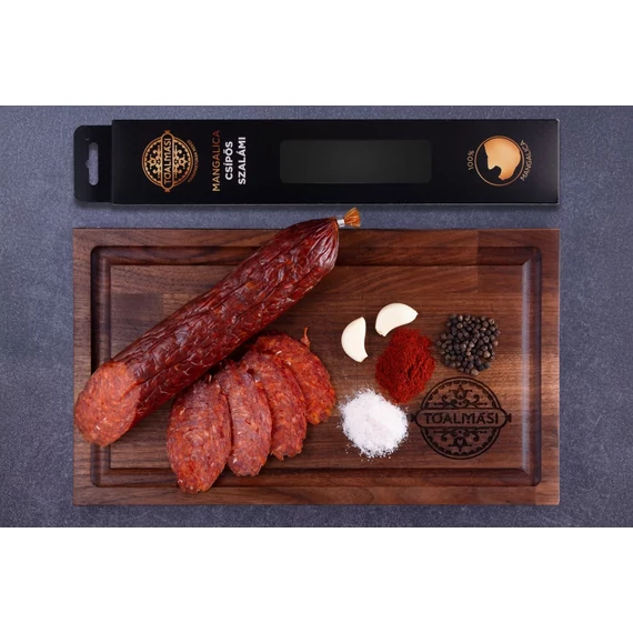 Tóalmási CSÍPŐS kézműves Mangalica szalámi (420g)